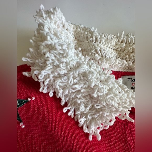 Tiara International Christmas Collection Santa Stars Beard Collar Women’s Medium - Picture 6 of 7